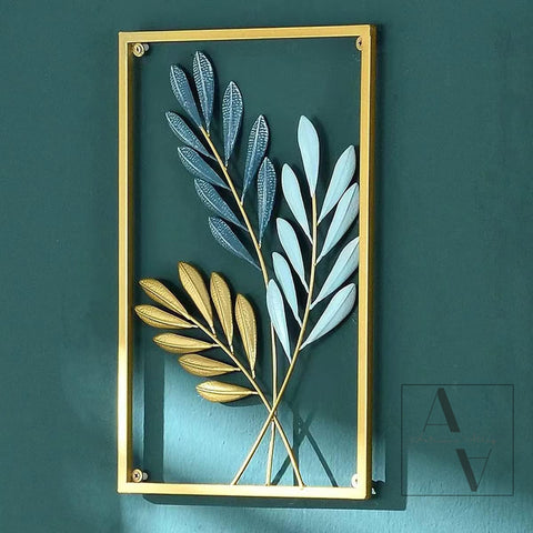 Gingko Leaves Set Of 3 Framed Metal Wall Art