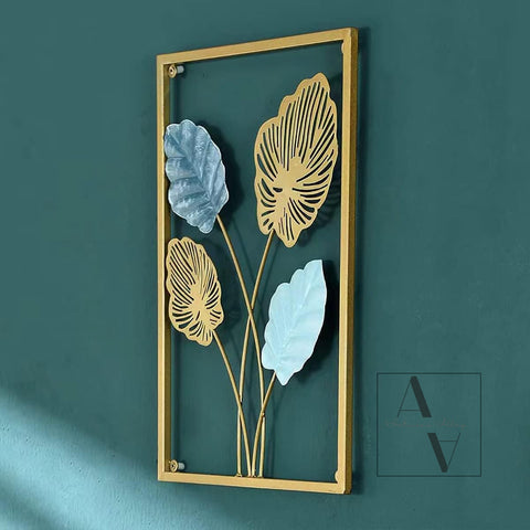 Gingko Leaves Set Of 3 Framed Metal Wall Art