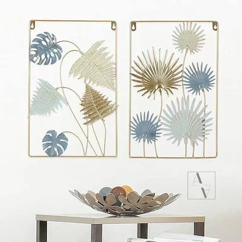 Multi Branches Dual Frame Metal Wall Art