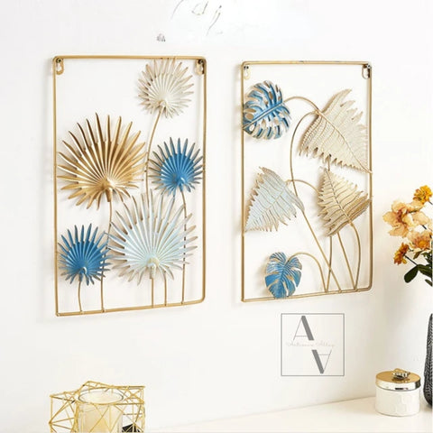 Multi Branches Dual Frame Metal Wall Art