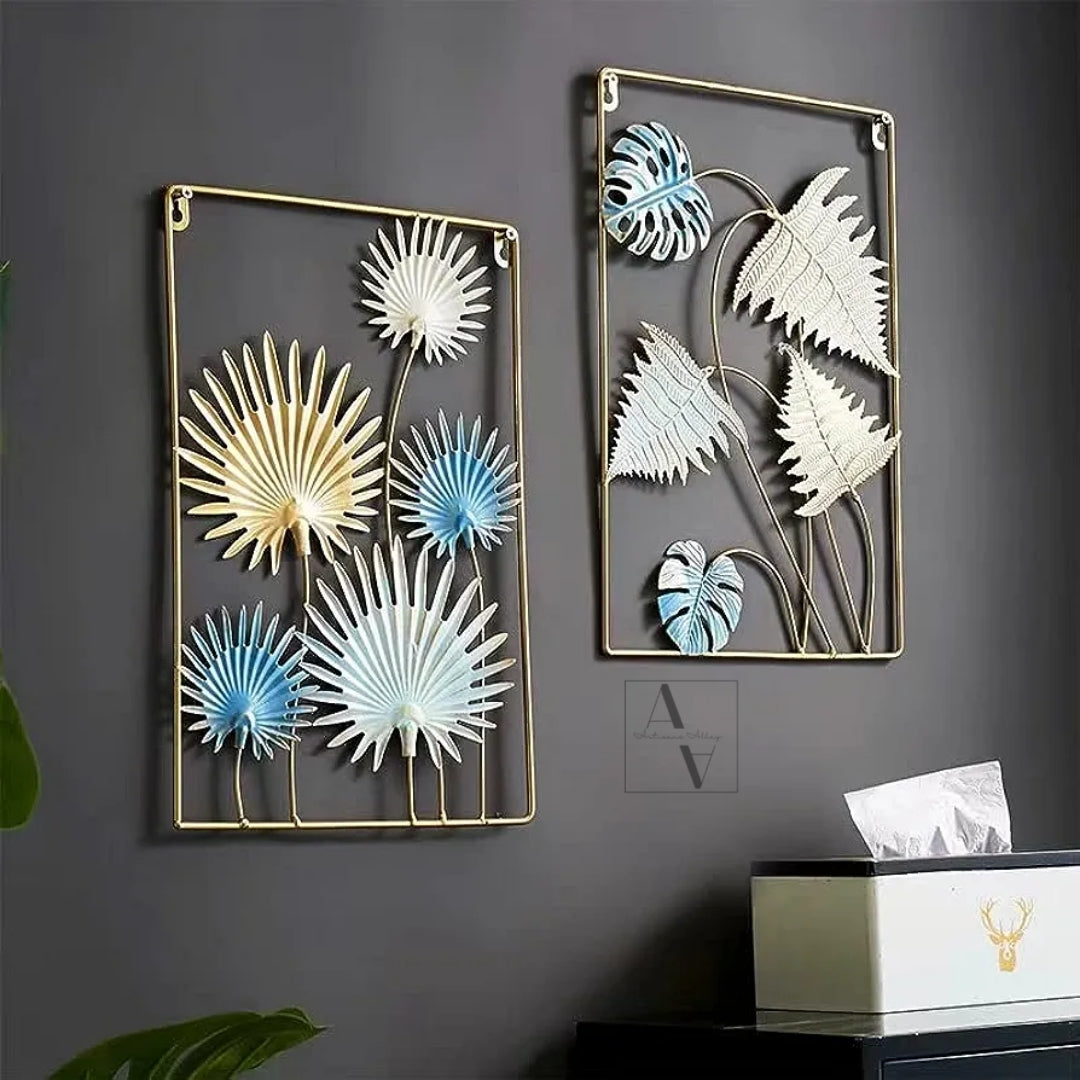 Multi Branches Dual Frame Metal Wall Art