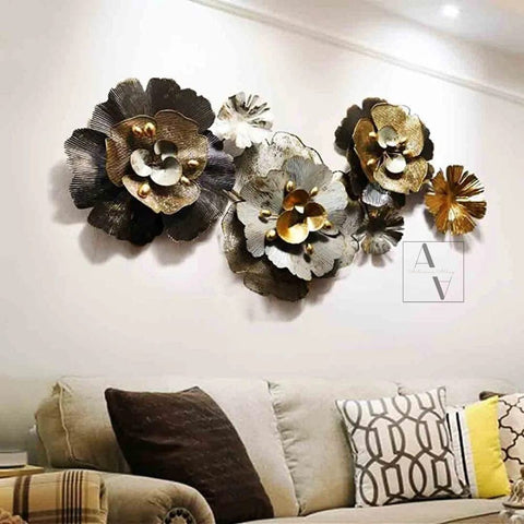 Grey And Brown Mayera Metal Wall Art