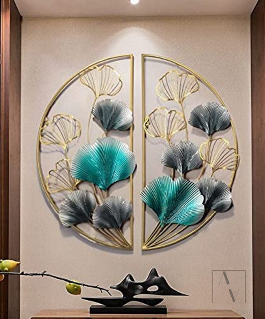 Gingko Leaves Double D Framed Set Of 2 Wall Art