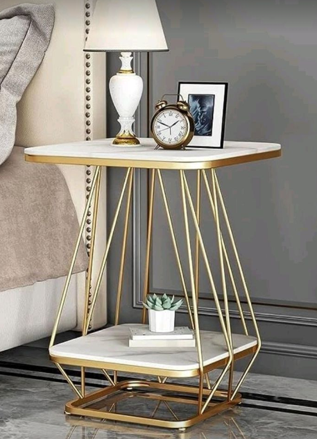 Square Two-Tier Side Table