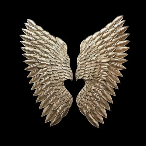 Premium Gold Metal Angel Wings Set