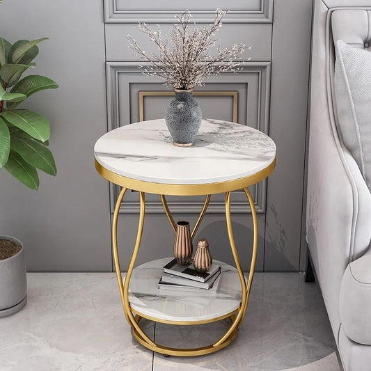 Suave Two-Teir Metal Side Table