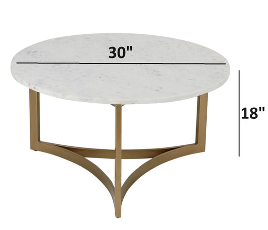 The Marble Marvel Round Coffee Table