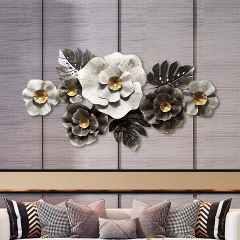 Natural Black & White Floral Wall Art