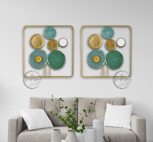 Dual Square Frame Metal Wall Art