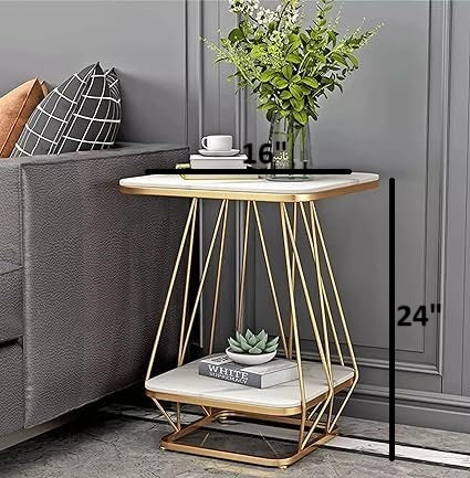 Square Two-Tier Side Table